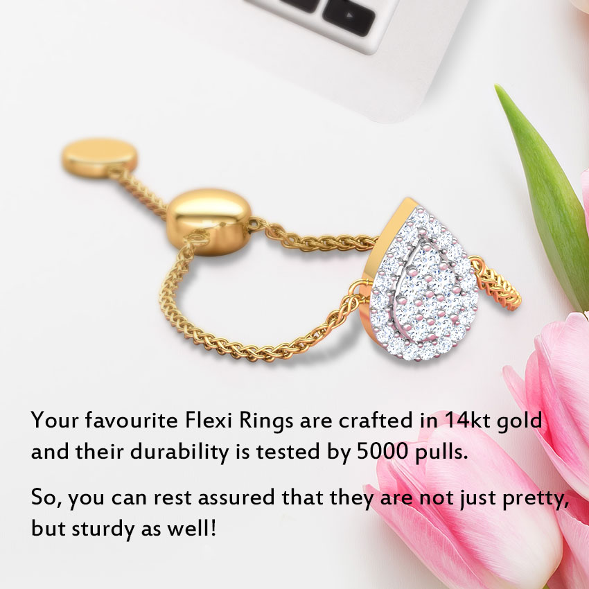 Drop Diamond Flexi Ring