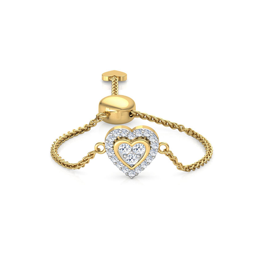 Heart in Heart Diamond Flexi Ring Heart in Heart Diamond Flexi Ring