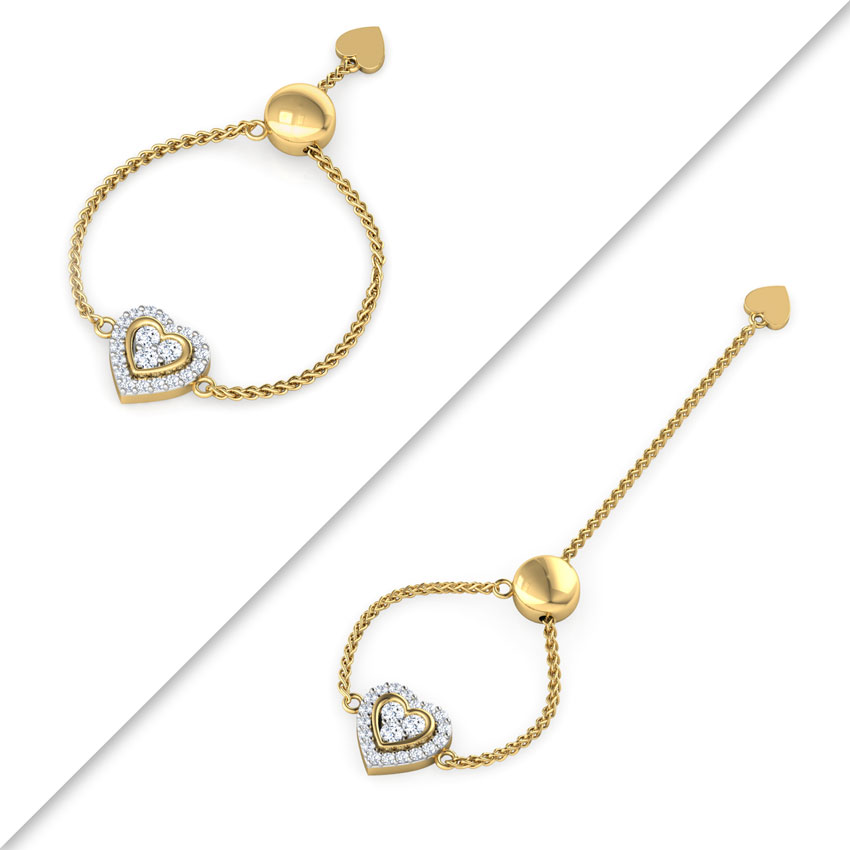 Heart in Heart Diamond Flexi Ring Heart in Heart Diamond Flexi Ring