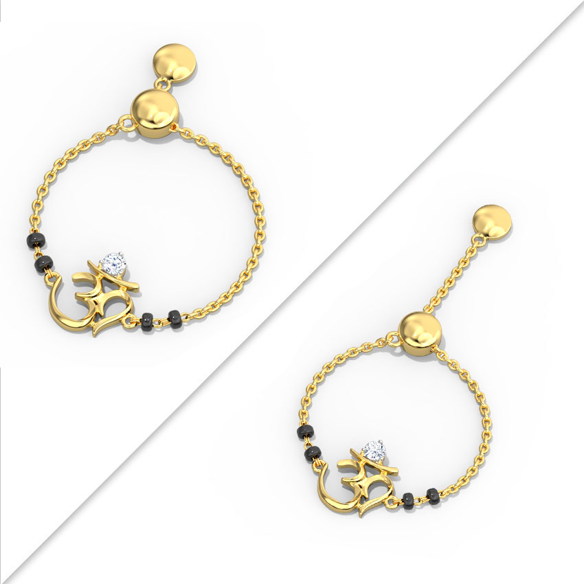 Aum Diamond Mangalsutra Flexi Ring