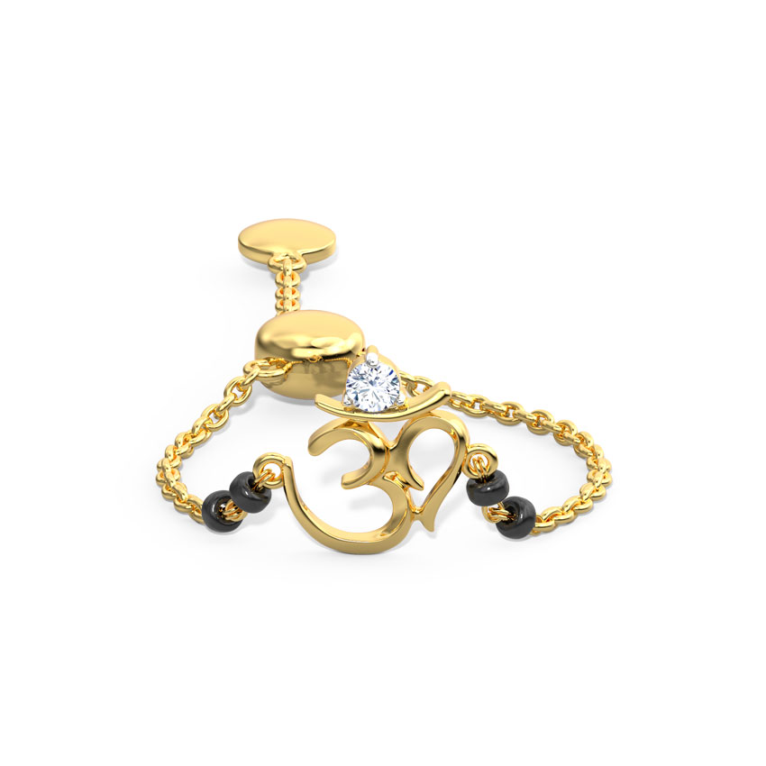 Aum Diamond Mangalsutra Flexi Ring