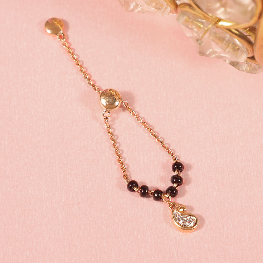 Paisley Diamond Mangalsutra Flexi Ring