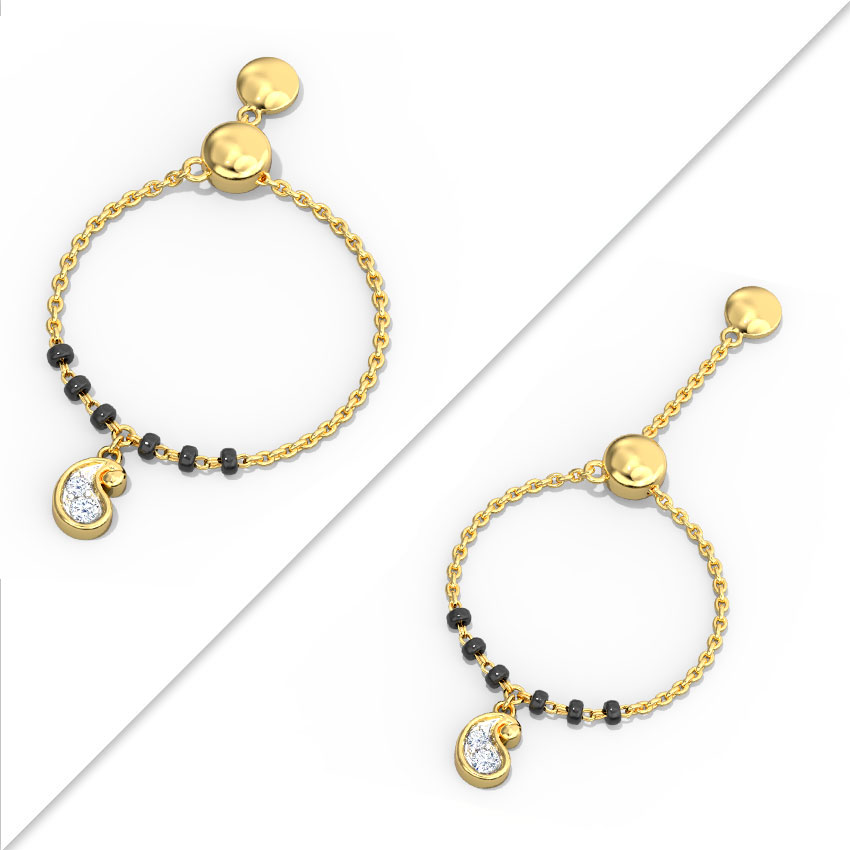 Paisley Diamond Mangalsutra Flexi Ring
