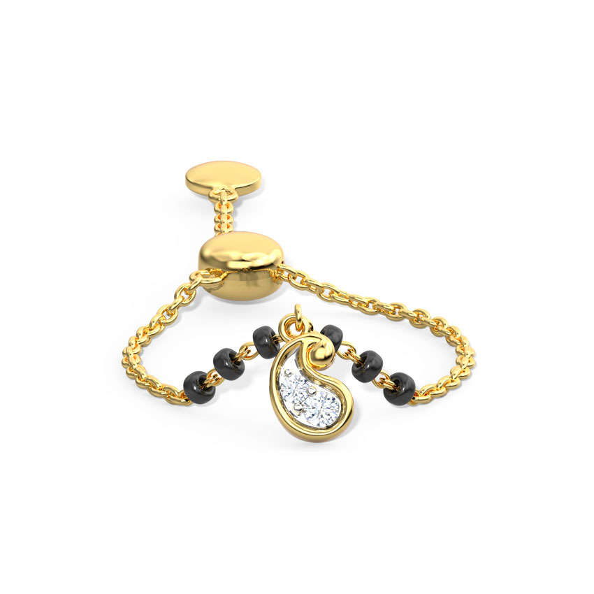 Paisley Diamond Mangalsutra Flexi Ring