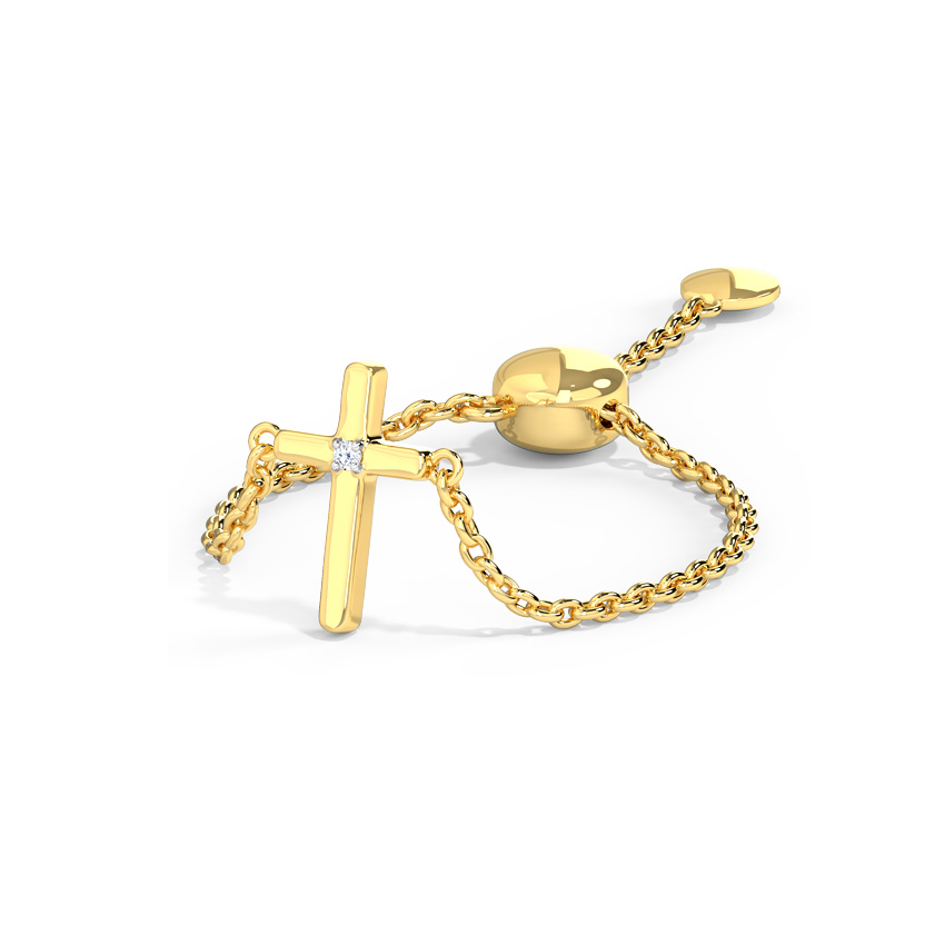 Cross Diamond Flexi Ring