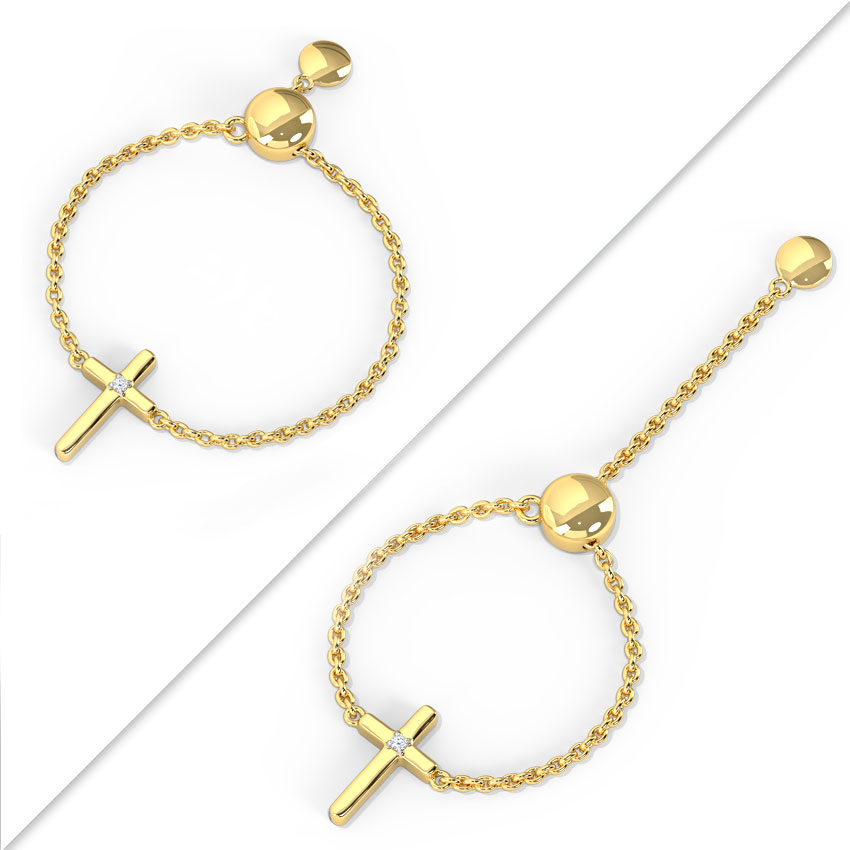 Cross Diamond Flexi Ring