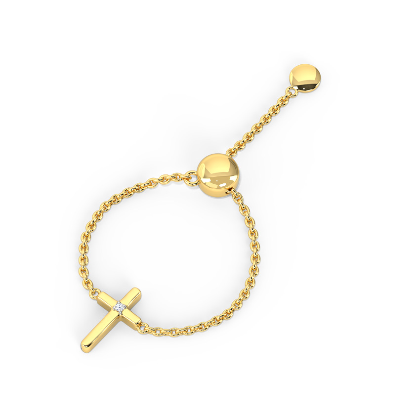 Cross Diamond Flexi Ring