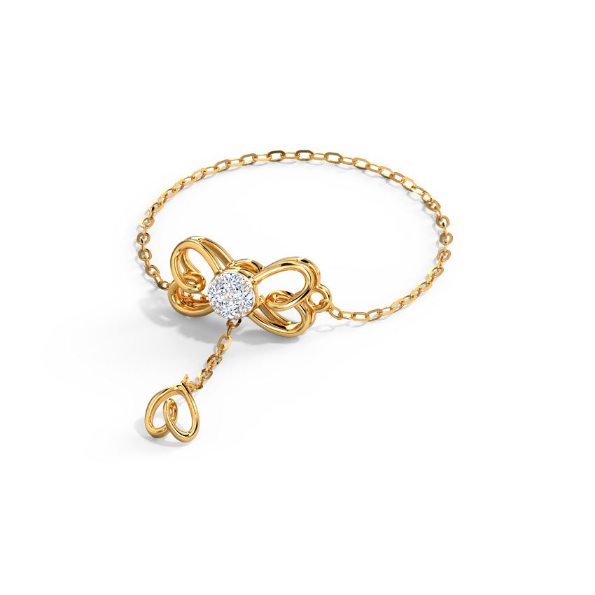 Twine Heart Diamond Flexi Ring