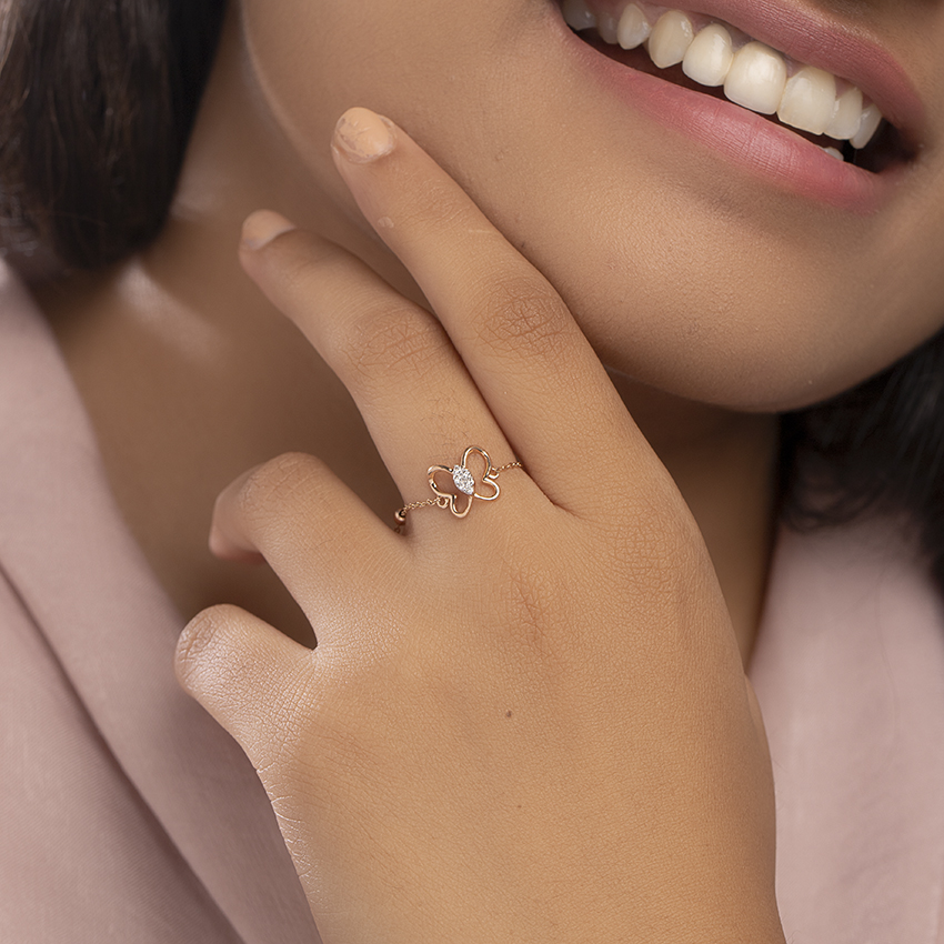 Petite Butterfly Diamond Flexi Ring Petite Butterfly Diamond Flexi Ring