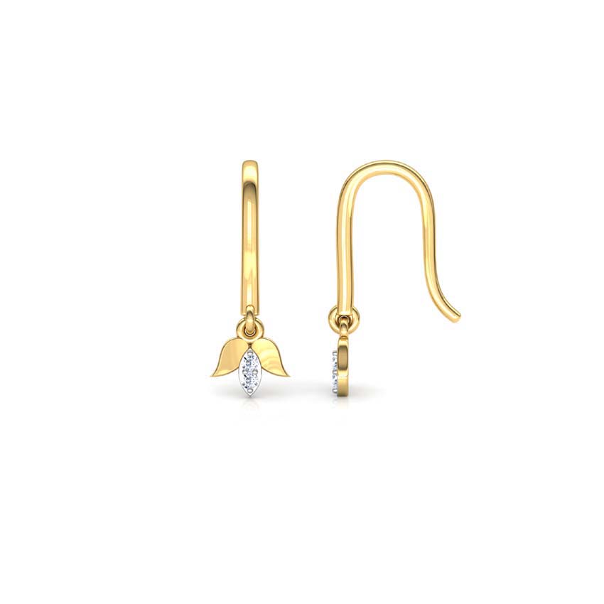 Lakshmi Lotus Diamond Drop Earrings