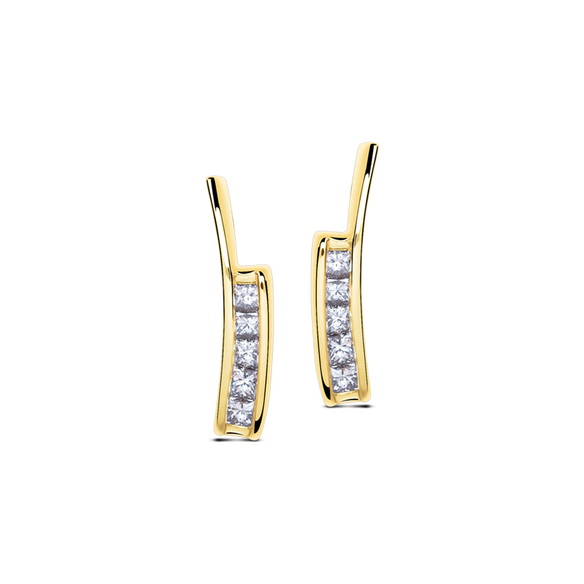 Enigma Channel-Set Earrings Enigma Channel-Set Earrings