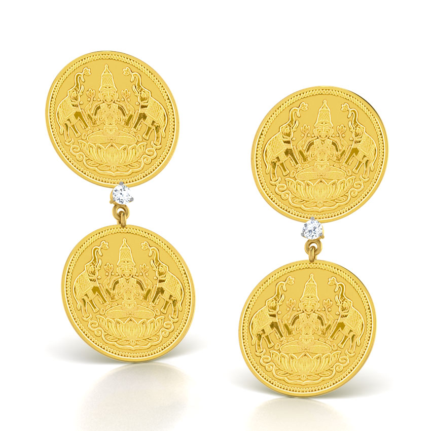 Lakshmi Coin Earrings