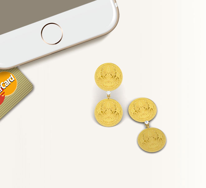 Lakshmi Coin Earrings