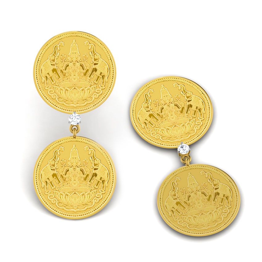 Lakshmi Coin Earrings