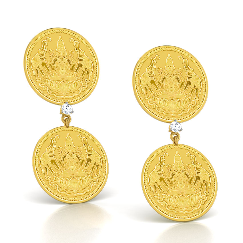 Lakshmi Coin Earrings
