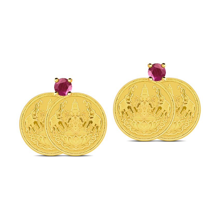 Twin Lakshmi Coin Earrings Twin Lakshmi Coin Earrings