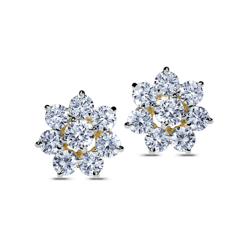 Eight-stone Diamond Earrings Eight-stone Diamond Earrings