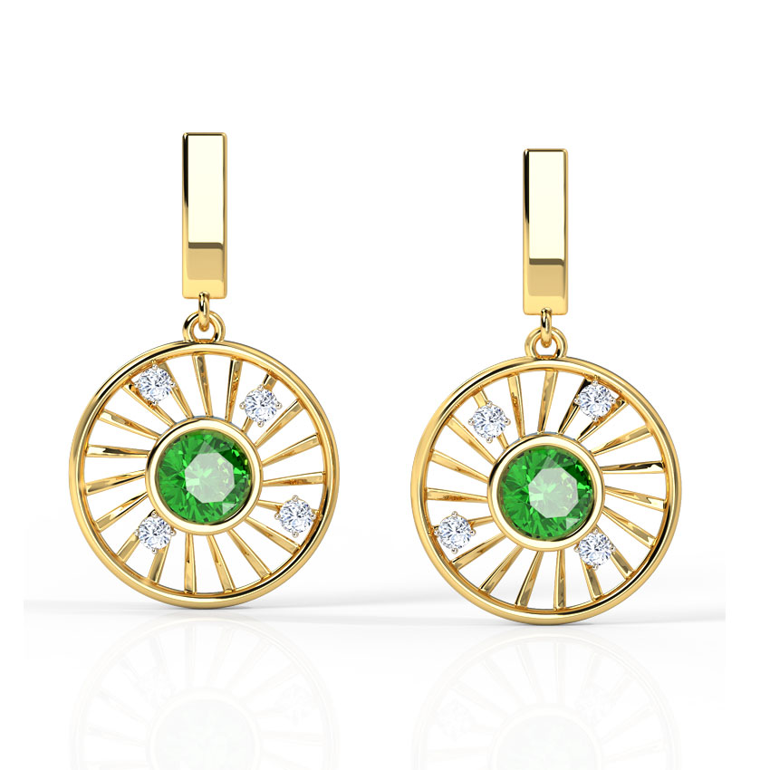 Evergreen Wheel Earrings