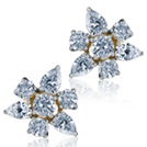 Contemporary Seven-Stone Round & Pear-cut Diamond Studs, 18K Yellow Gold, 1.77 ct diamond weight Contemporary Seven-Stone Round & Pear-cut Diamond Studs, 18K Yellow Gold, 1.77 ct diamond weight