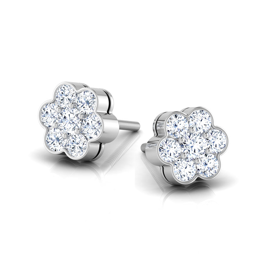 Seven-stone Diamond Stud Earrings