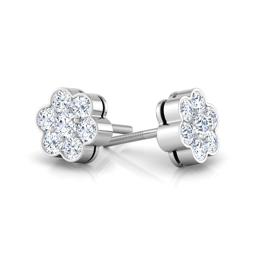 Seven-stone Diamond Stud Earrings