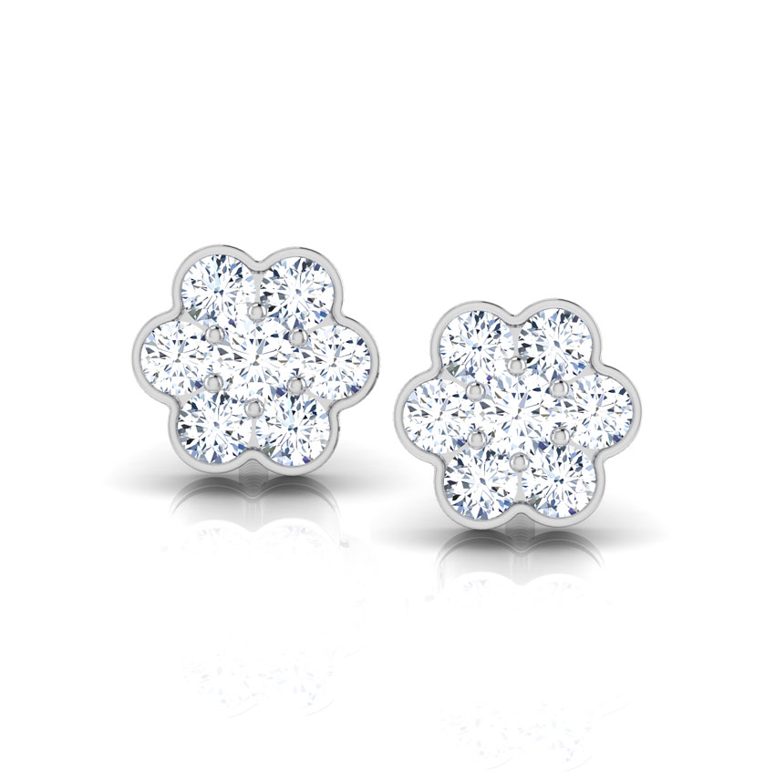 Seven-stone Diamond Stud Earrings