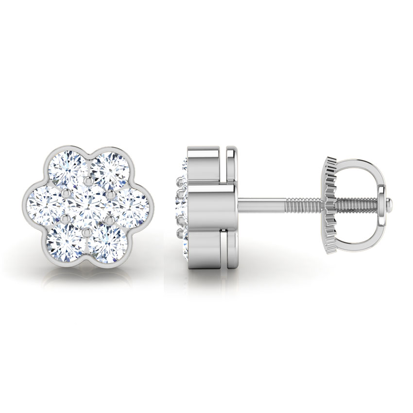 Seven-stone Diamond Stud Earrings