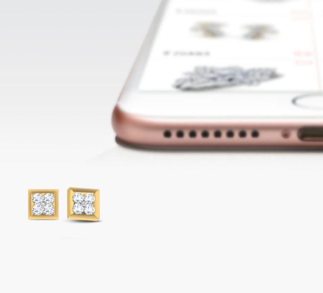 4-Stone Stud Earrings