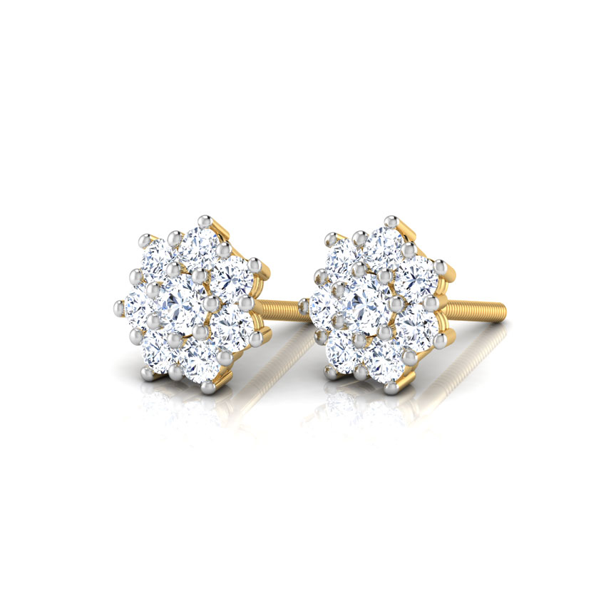 Eight-stone Cluster Studs