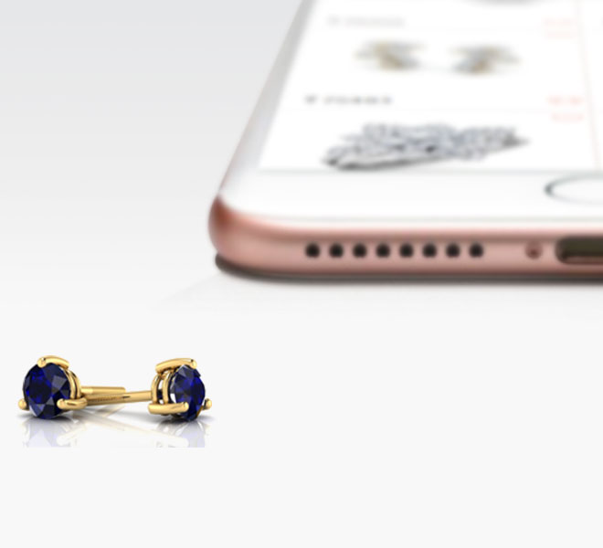 Eula Sapphire Gemstone Stud Earrings Eula Sapphire Gemstone Stud Earrings