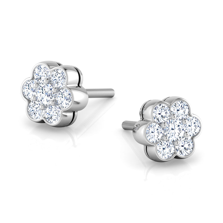 Modish Seven-stone Diamond Studs