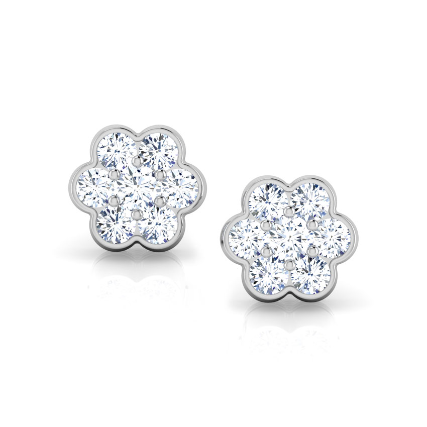 Modish Seven-stone Diamond Studs