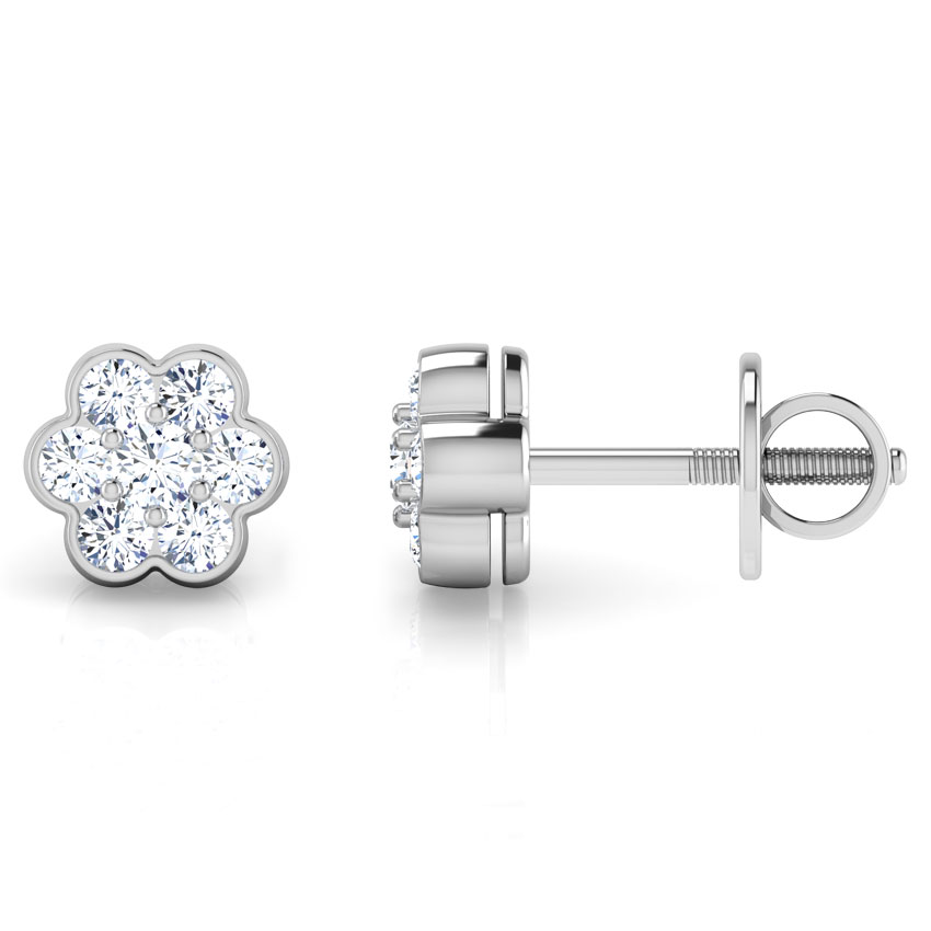 Modish Seven-stone Diamond Studs