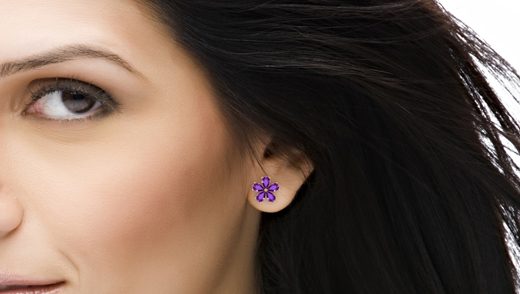 Geranium Amethyst Earrings
