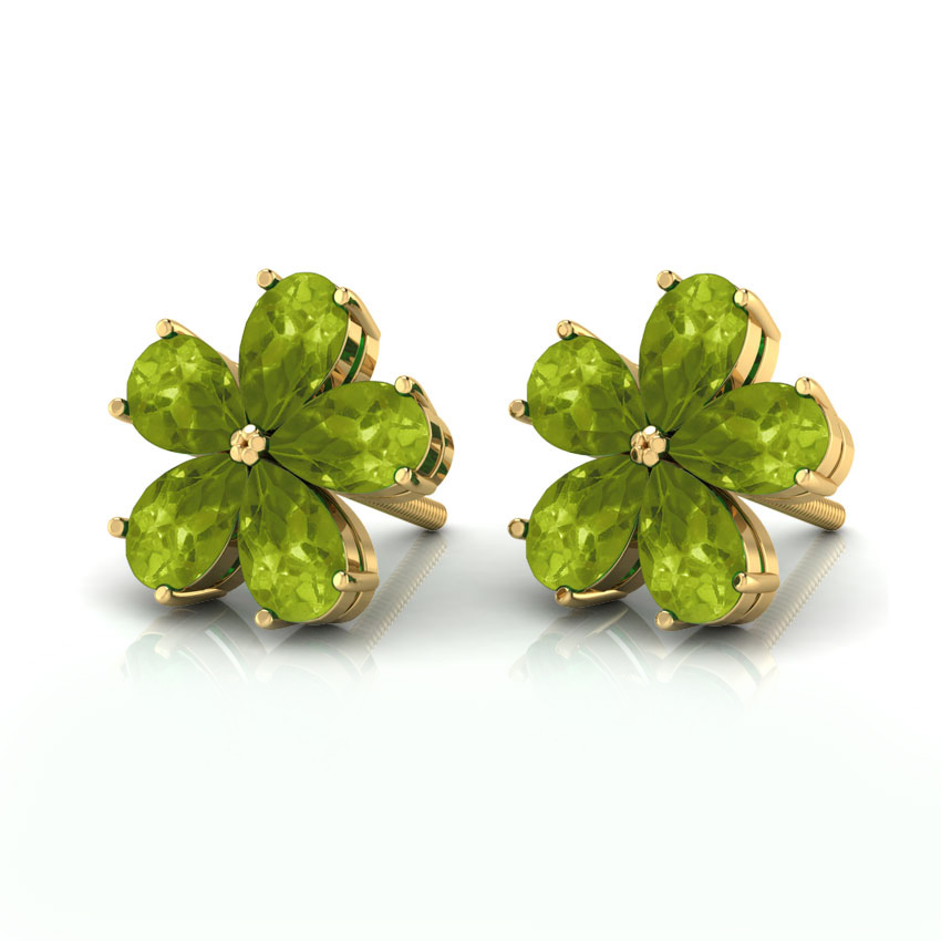 Green Geranium Peridot Earrings