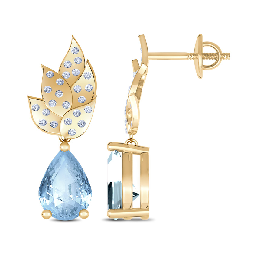 Flame Topaz Drop Earrings