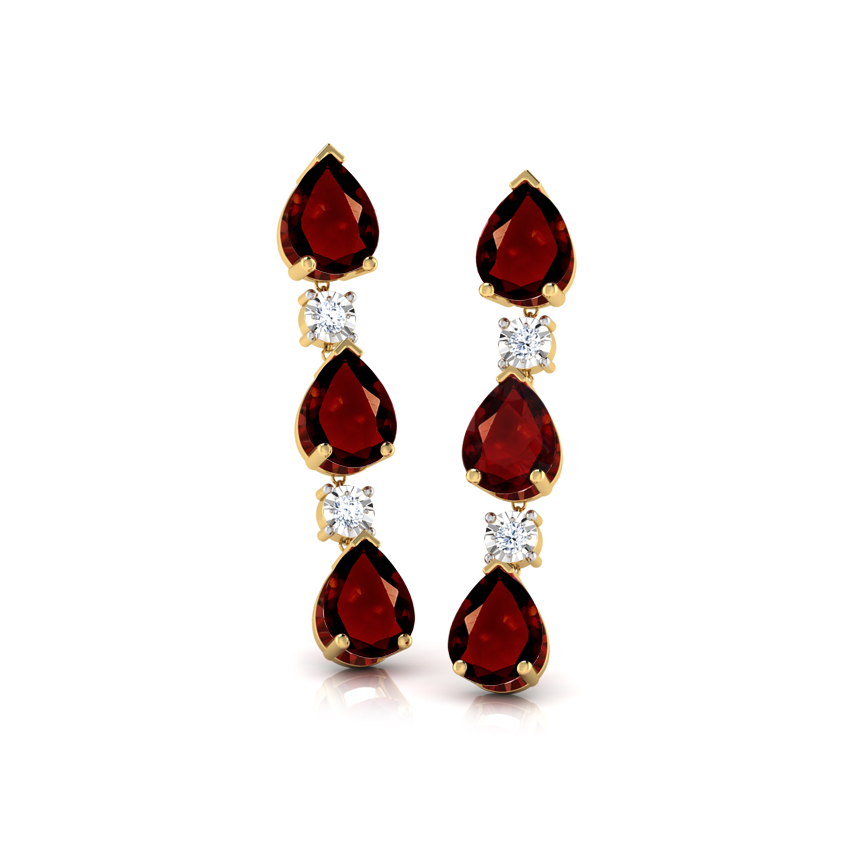 Hamesha Garnet Drop Earrings