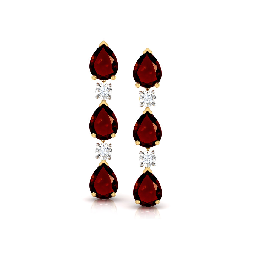 Hamesha Garnet Drop Earrings