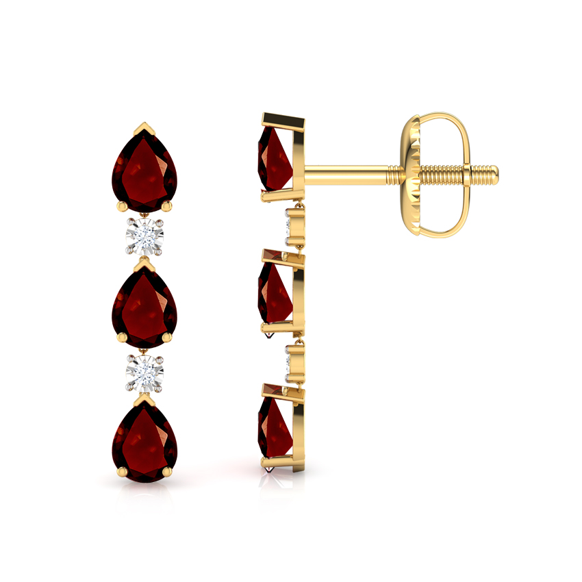 Hamesha Garnet Drop Earrings