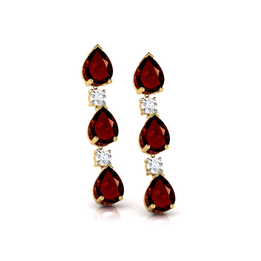 Hamesha Garnet Drop Earrings
