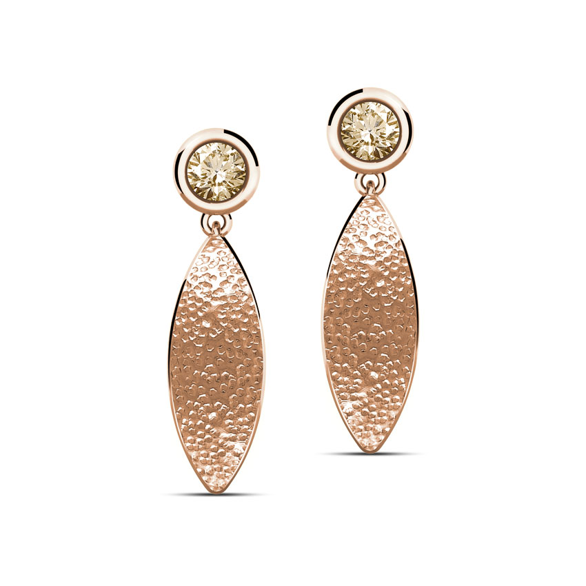 Fall Champagne Drop Earrings
