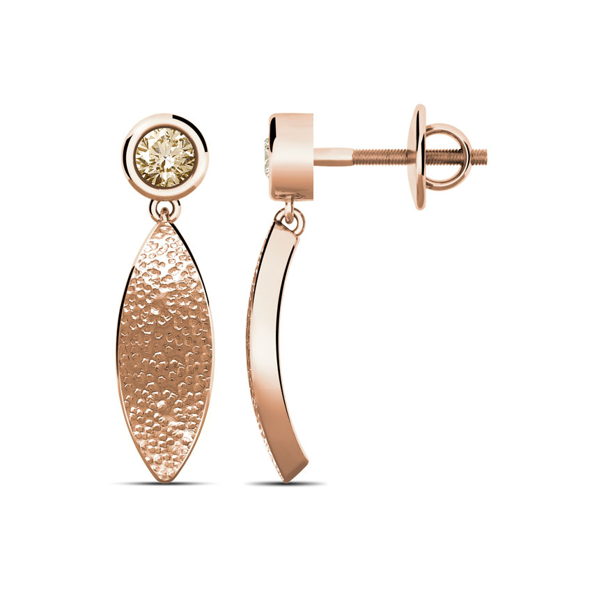 Fall Champagne Drop Earrings