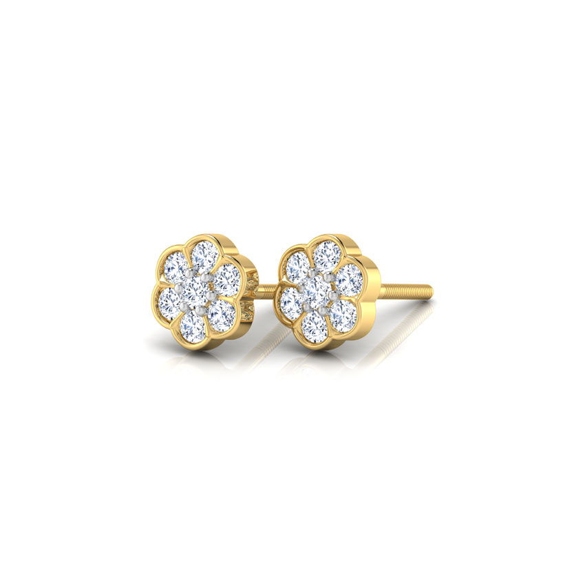 Floral Sparkle Diamond Earrings