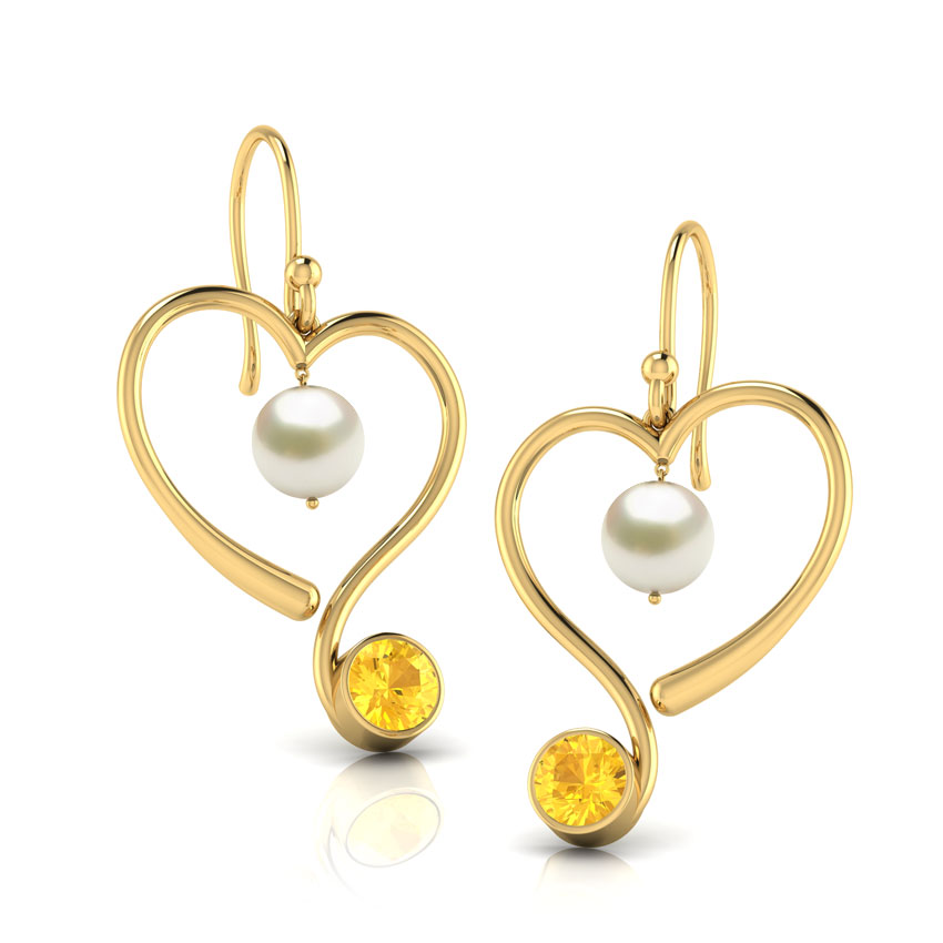 Curly Citrine Earrings