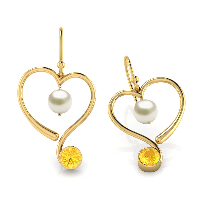 Curly Citrine Earrings