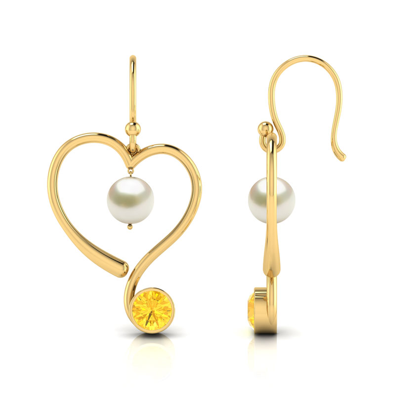 Curly Citrine Earrings