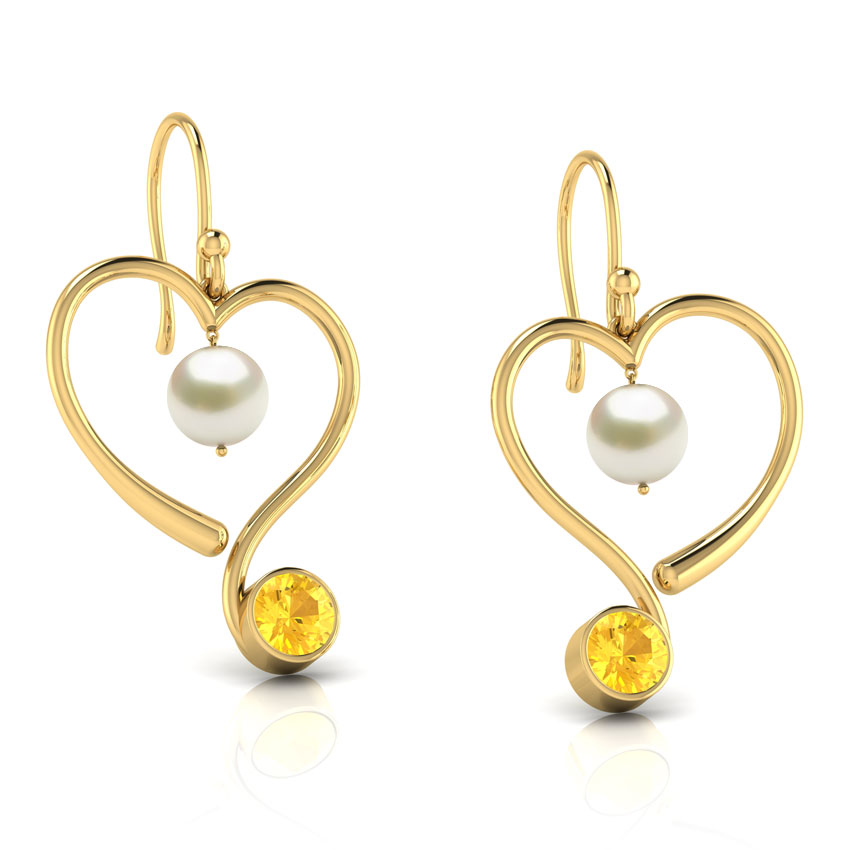 Curly Citrine Earrings