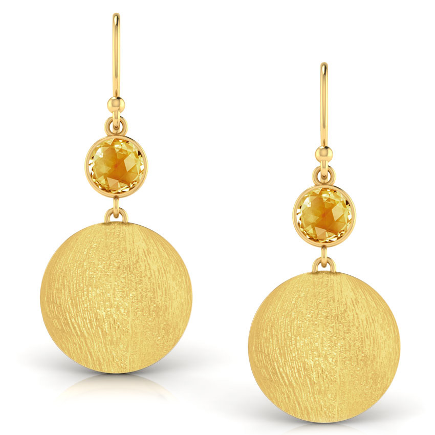 Smooth Disc Drop Earrings