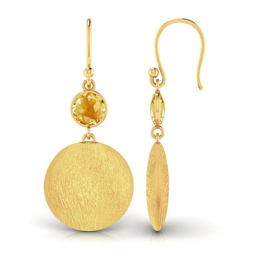 Smooth Disc Drop Earrings