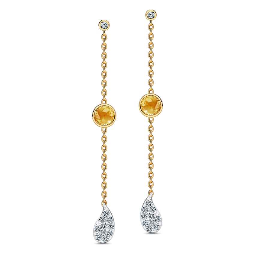 Teardrop Chain Drop Earrings